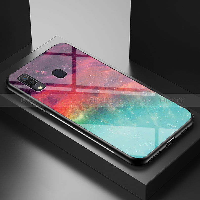 Handyhülle Silikon Hülle Rahmen Schutzhülle Spiegel Modisch Muster LS1 für Samsung Galaxy M10S groß