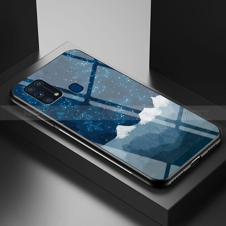 Handyhülle Silikon Hülle Rahmen Schutzhülle Spiegel Modisch Muster LS1 für Samsung Galaxy M31 Prime Edition