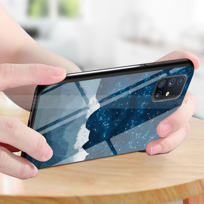 Handyhülle Silikon Hülle Rahmen Schutzhülle Spiegel Modisch Muster LS1 für Samsung Galaxy M31s groß