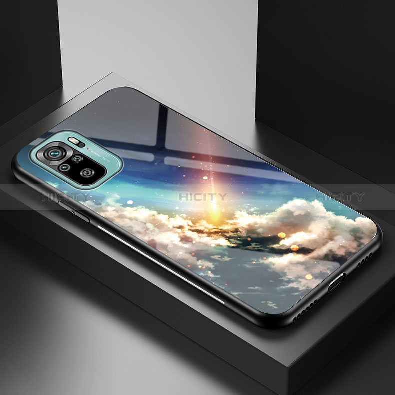 Handyhülle Silikon Hülle Rahmen Schutzhülle Spiegel Modisch Muster LS1 für Xiaomi Poco M5S groß