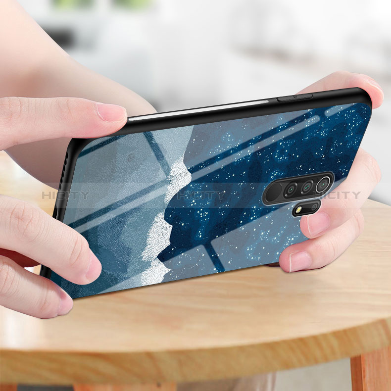 Handyhülle Silikon Hülle Rahmen Schutzhülle Spiegel Modisch Muster LS1 für Xiaomi Redmi 9 Prime India groß