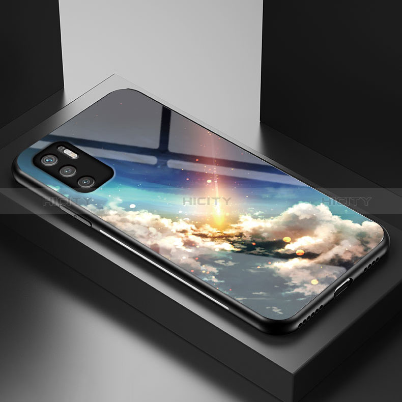 Handyhülle Silikon Hülle Rahmen Schutzhülle Spiegel Modisch Muster LS1 für Xiaomi Redmi Note 10 5G Plusfarbig Plus