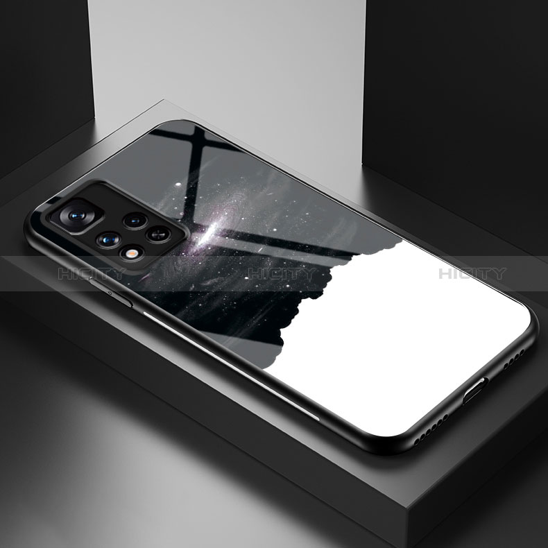 Handyhülle Silikon Hülle Rahmen Schutzhülle Spiegel Modisch Muster LS1 für Xiaomi Redmi Note 11 Pro+ Plus 5G groß