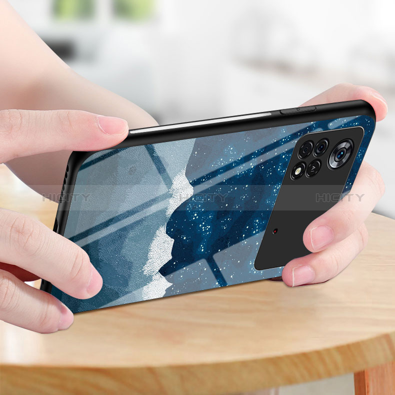 Handyhülle Silikon Hülle Rahmen Schutzhülle Spiegel Modisch Muster LS1 für Xiaomi Redmi Note 11E Pro 5G groß