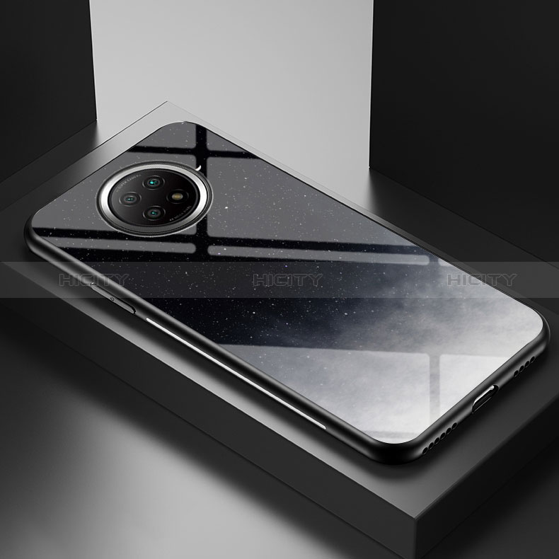 Handyhülle Silikon Hülle Rahmen Schutzhülle Spiegel Modisch Muster LS1 für Xiaomi Redmi Note 9T 5G Grau