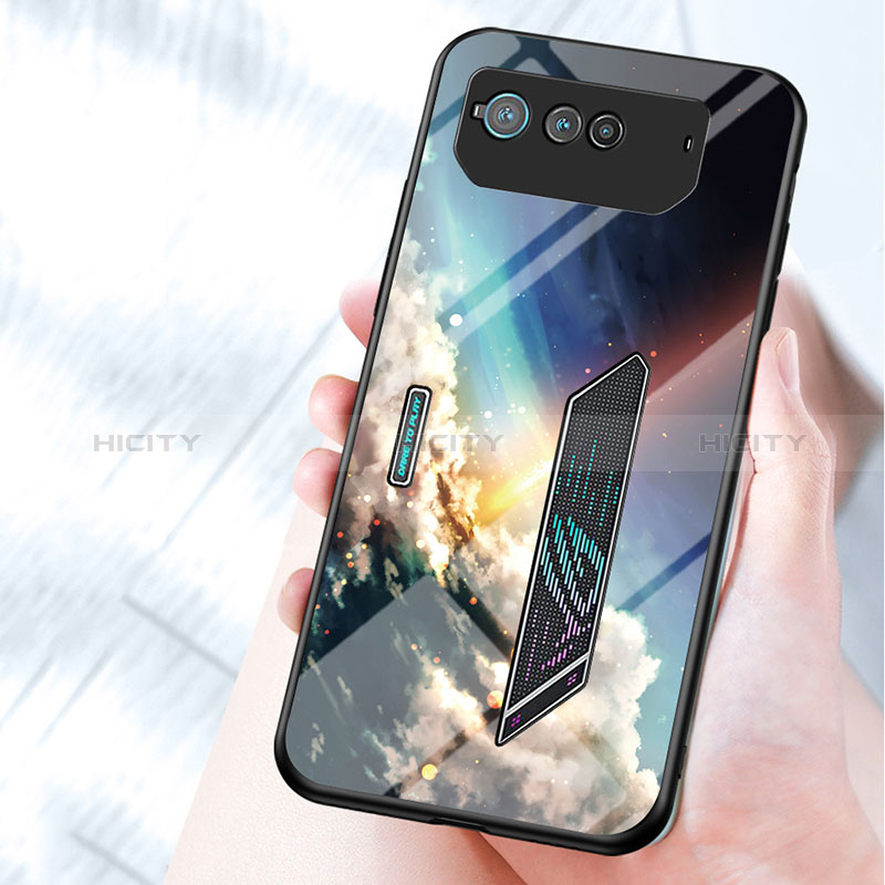 Handyhülle Silikon Hülle Rahmen Schutzhülle Spiegel Modisch Muster LS2 für Asus ROG Phone 6