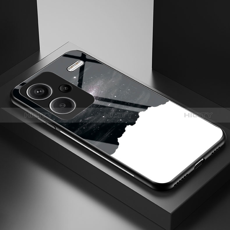 Handyhülle Silikon Hülle Rahmen Schutzhülle Spiegel Modisch Muster LS2 für Xiaomi Redmi Note 13 Pro+ Plus 5G groß