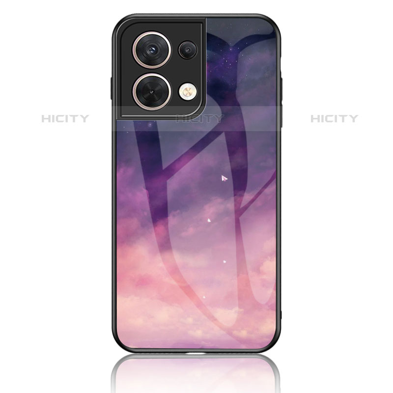 Handyhülle Silikon Hülle Rahmen Schutzhülle Spiegel Modisch Muster LS4 für Oppo Reno9 Pro 5G