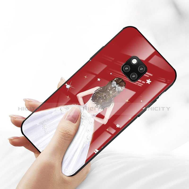 Handyhülle Silikon Hülle Rahmen Schutzhülle Spiegel Motiv Kleid Mädchen für Huawei Mate 20 Pro