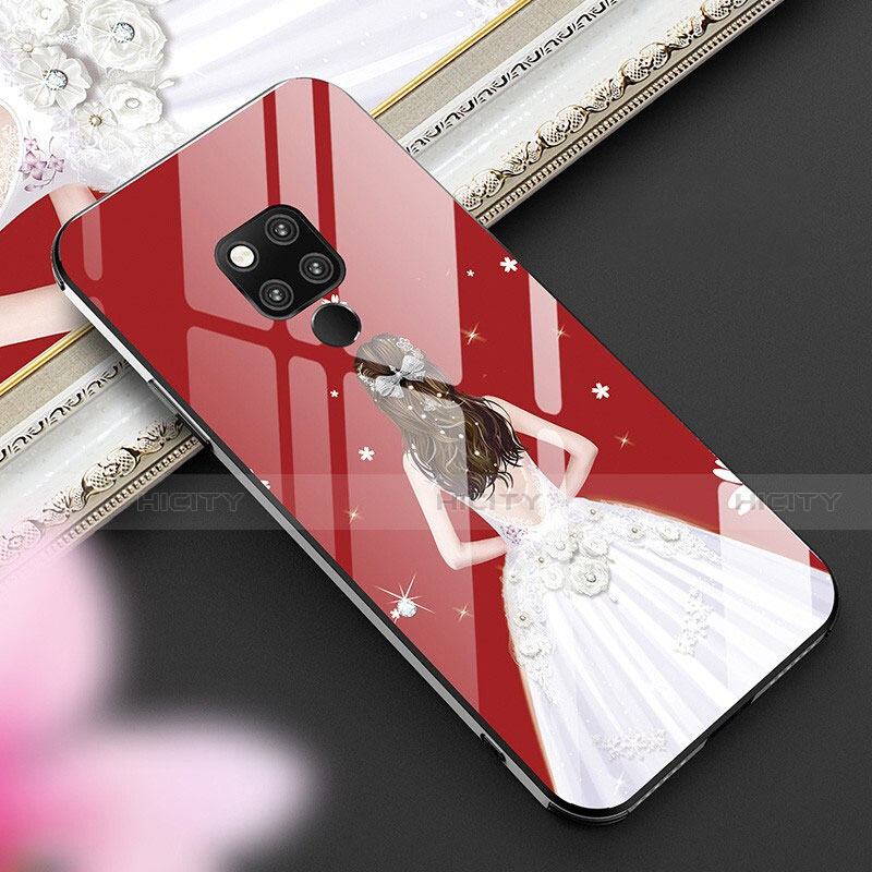 Handyhülle Silikon Hülle Rahmen Schutzhülle Spiegel Motiv Kleid Mädchen für Huawei Mate 20 X 5G groß