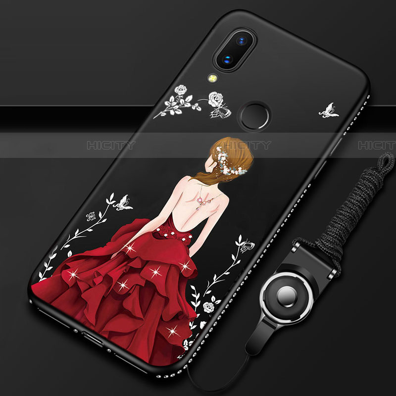 Handyhülle Silikon Hülle Rahmen Schutzhülle Spiegel Motiv Kleid Mädchen für Huawei P Smart Z