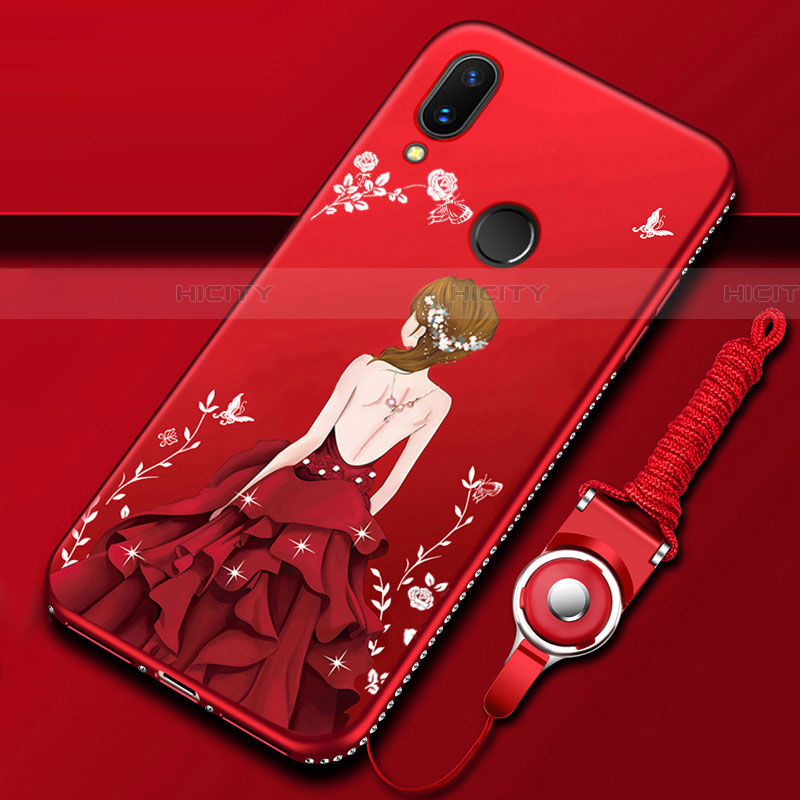 Handyhülle Silikon Hülle Rahmen Schutzhülle Spiegel Motiv Kleid Mädchen für Huawei P Smart Z