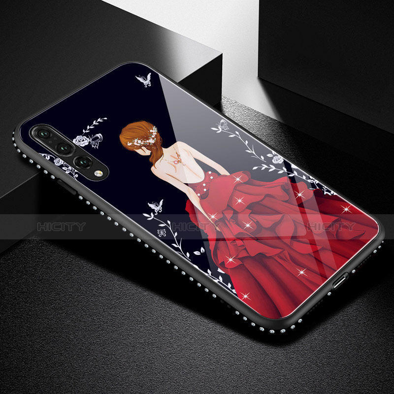 Handyhülle Silikon Hülle Rahmen Schutzhülle Spiegel Motiv Kleid Mädchen für Huawei P20 Pro groß