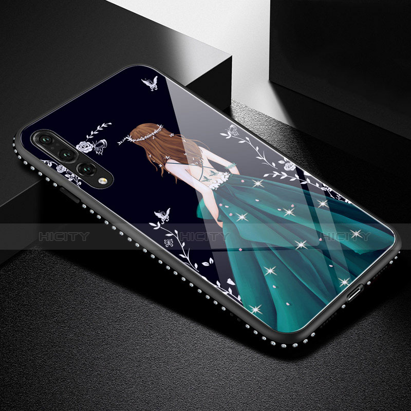 Handyhülle Silikon Hülle Rahmen Schutzhülle Spiegel Motiv Kleid Mädchen für Huawei P20 Pro groß