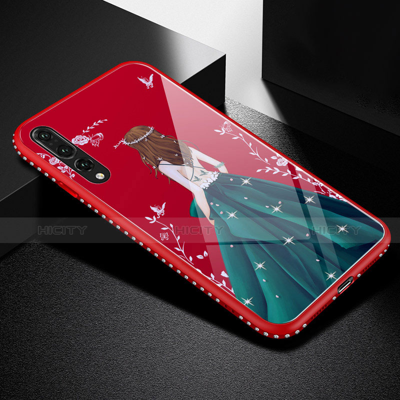 Handyhülle Silikon Hülle Rahmen Schutzhülle Spiegel Motiv Kleid Mädchen für Huawei P20 Pro groß