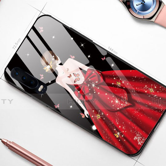 Handyhülle Silikon Hülle Rahmen Schutzhülle Spiegel Motiv Kleid Mädchen für Huawei P30