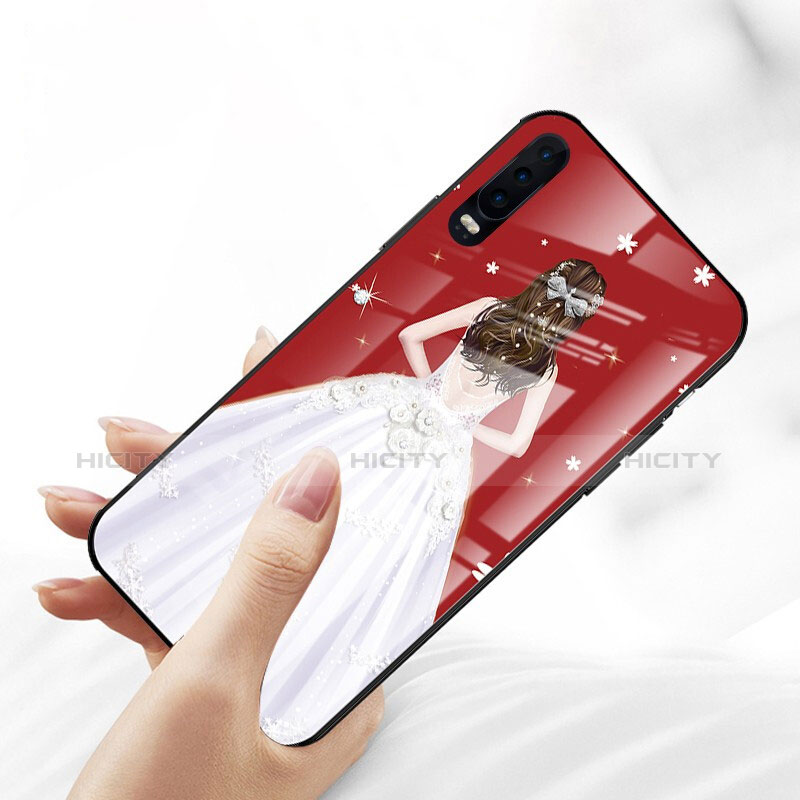 Handyhülle Silikon Hülle Rahmen Schutzhülle Spiegel Motiv Kleid Mädchen für Huawei P30