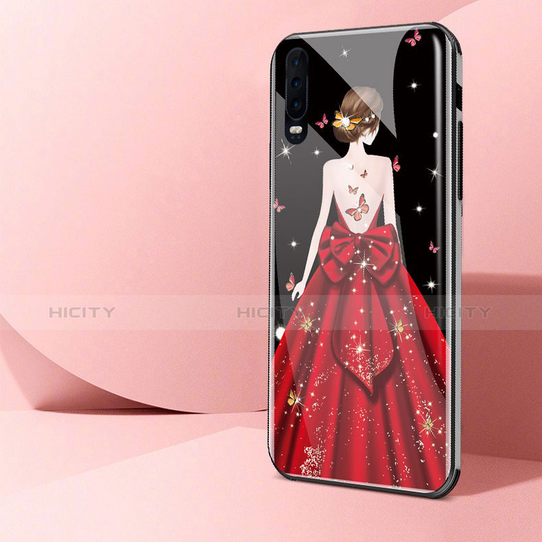 Handyhülle Silikon Hülle Rahmen Schutzhülle Spiegel Motiv Kleid Mädchen für Huawei P30