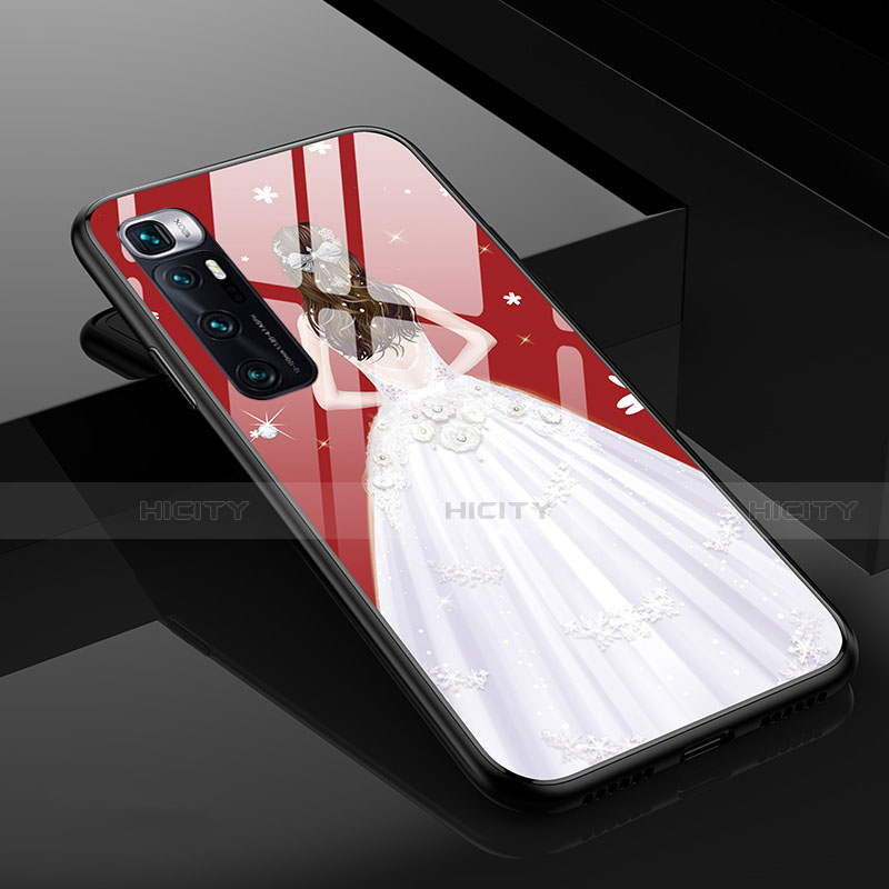 Handyhülle Silikon Hülle Rahmen Schutzhülle Spiegel Motiv Kleid Mädchen für Xiaomi Mi 10 Ultra Weiß Plus