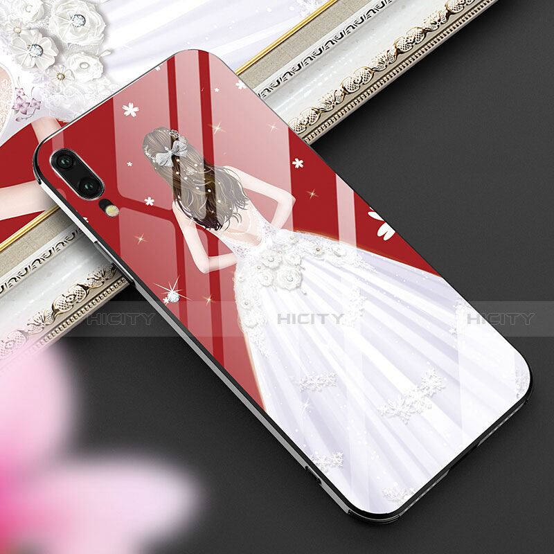 Handyhülle Silikon Hülle Rahmen Schutzhülle Spiegel Motiv Kleid Mädchen K02 für Huawei P20