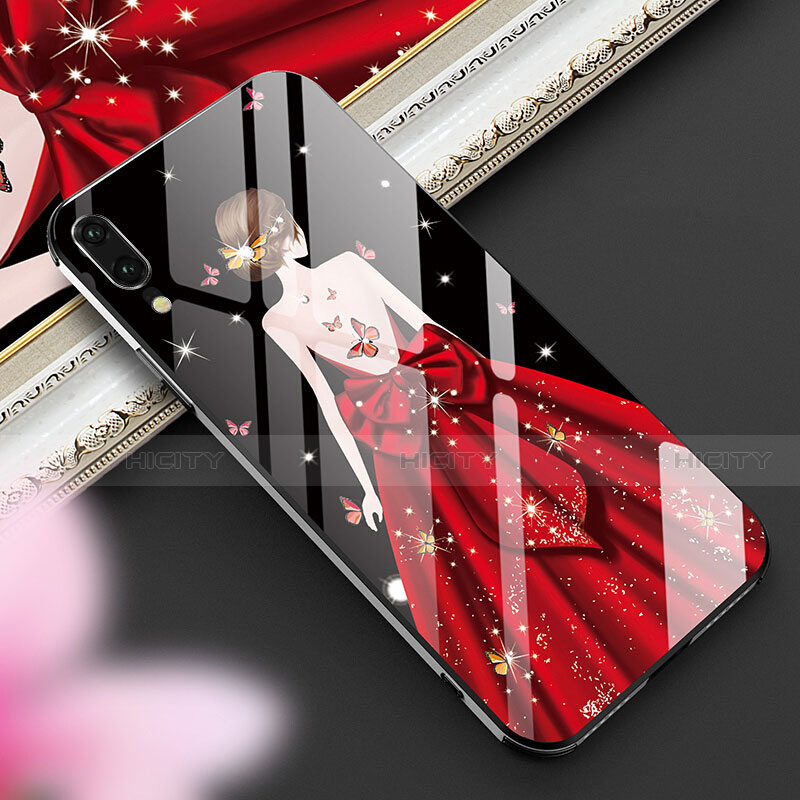 Handyhülle Silikon Hülle Rahmen Schutzhülle Spiegel Motiv Kleid Mädchen K02 für Huawei P20