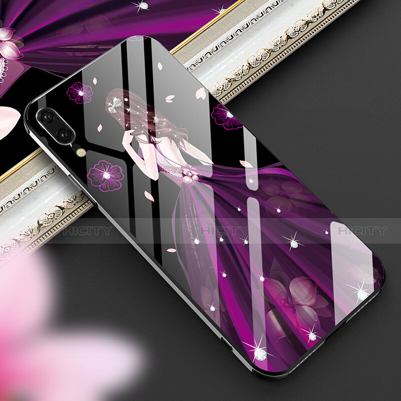 Handyhülle Silikon Hülle Rahmen Schutzhülle Spiegel Motiv Kleid Mädchen K02 für Huawei P20