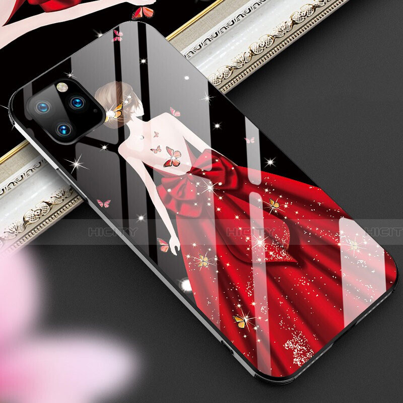 Handyhülle Silikon Hülle Rahmen Schutzhülle Spiegel Motiv Kleid Mädchen M01 für Apple iPhone 11 Pro