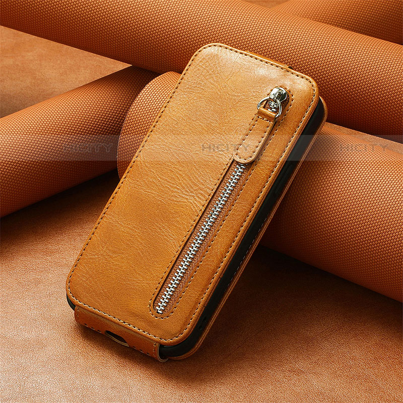 Handytasche Flip Schutzhülle Leder A01D für Samsung Galaxy S21 Plus 5G Braun