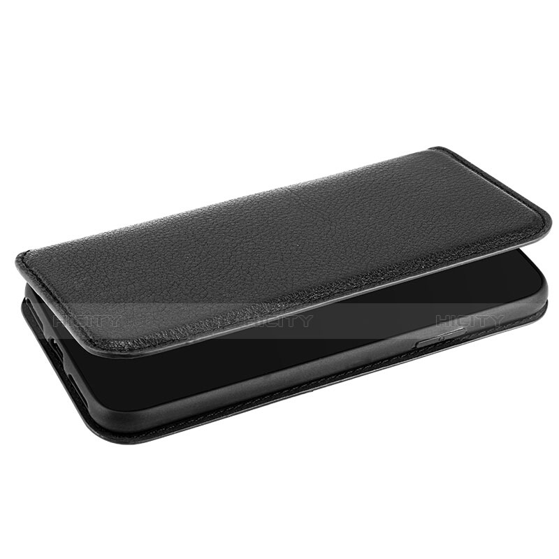 Handytasche Flip Schutzhülle Leder für Apple iPhone Xs Schwarz groß