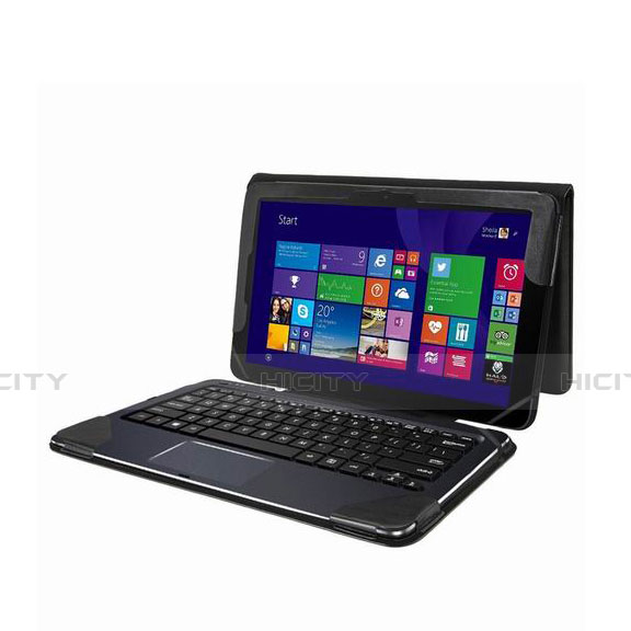 Handytasche Flip Schutzhülle Leder für Asus Transformer Book T300 Chi Schwarz