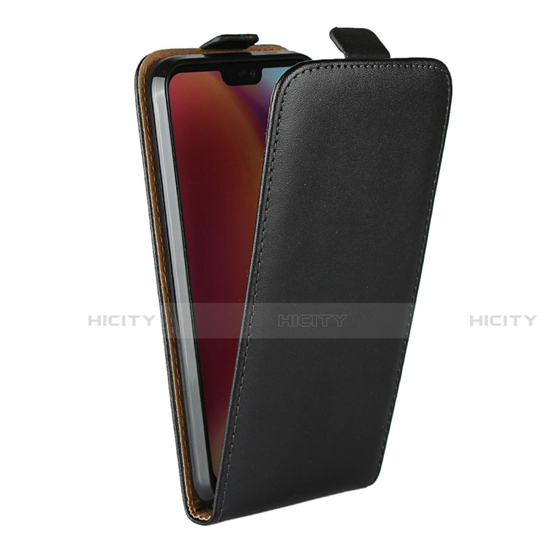 Handytasche Flip Schutzhülle Leder für Huawei Nova 3e Schwarz groß