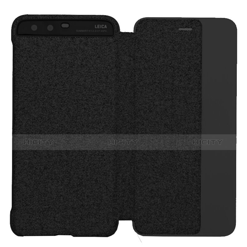 Handytasche Flip Schutzhülle Leder für Huawei P10 Schwarz