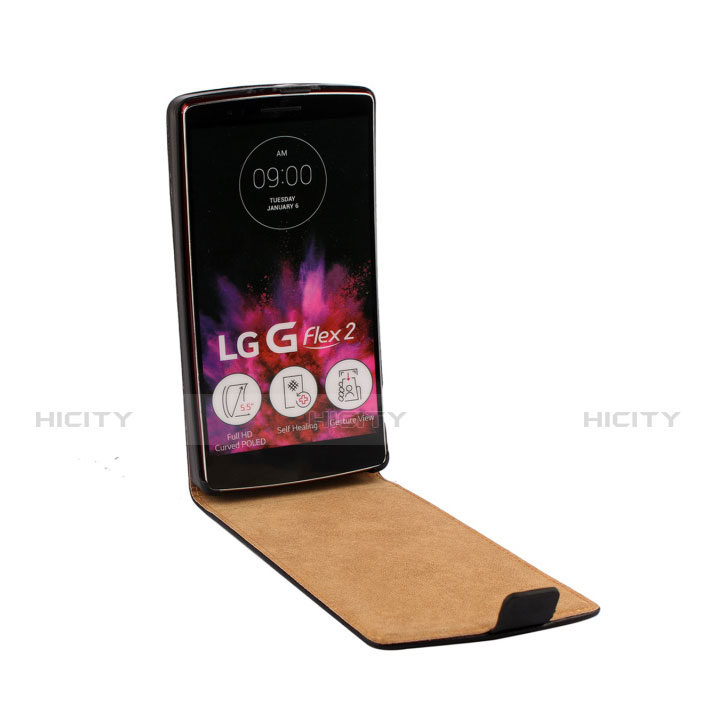 Handytasche Flip Schutzhülle Leder für LG G Flex 2 Schwarz