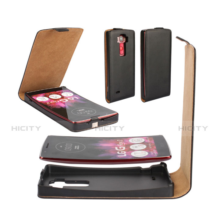 Handytasche Flip Schutzhülle Leder für LG G Flex 2 Schwarz