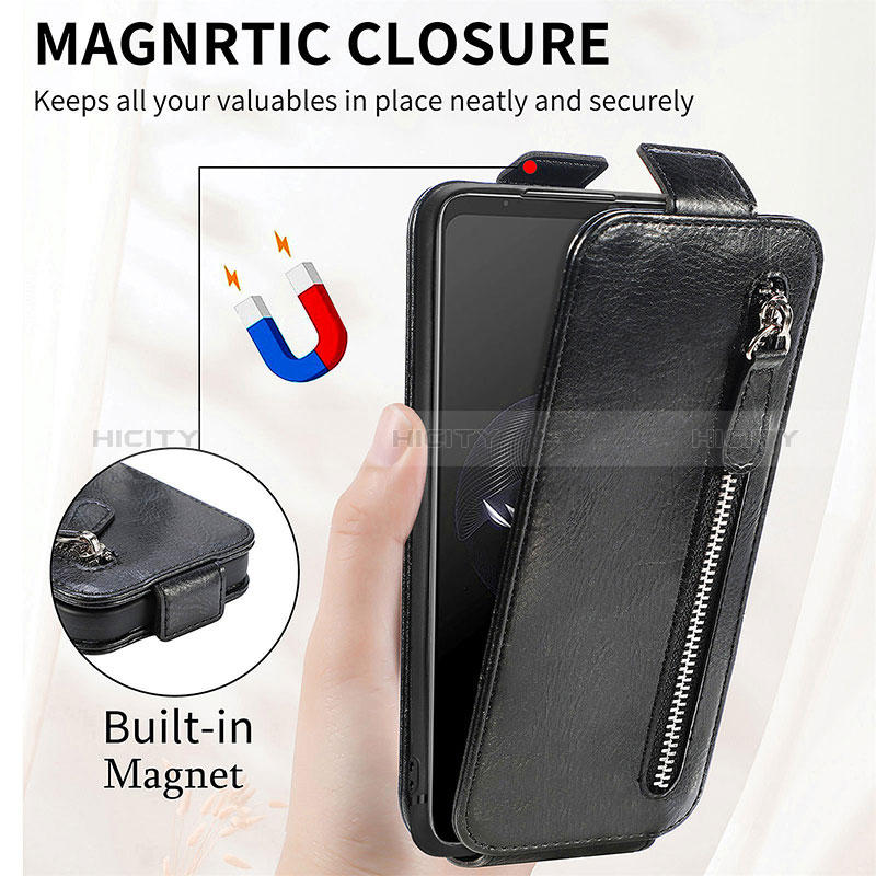 Handytasche Flip Schutzhülle Leder S01D für Asus ROG Phone 7 Ultimate