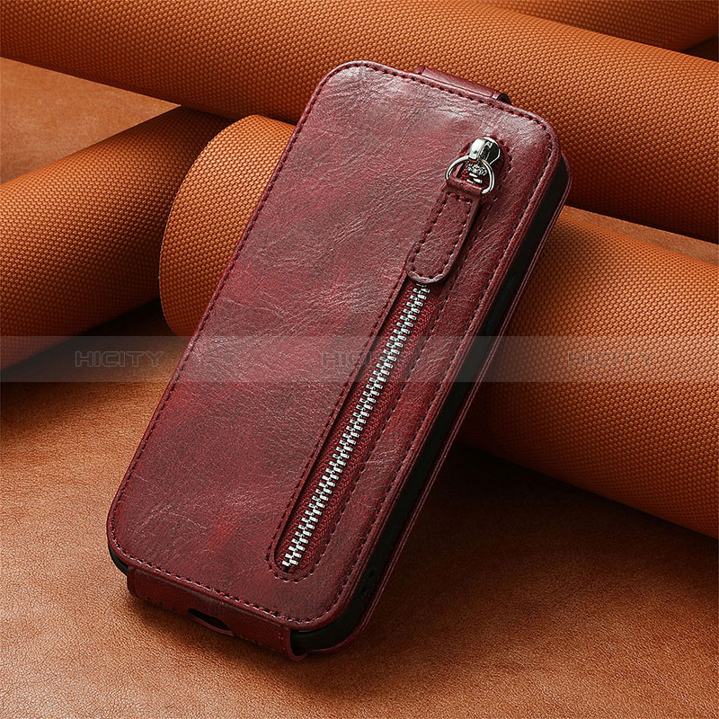 Handytasche Flip Schutzhülle Leder S01D für Google Pixel 7 Pro 5G Rot Plus