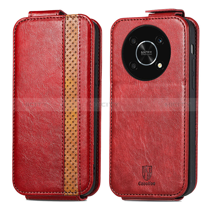 Handytasche Flip Schutzhülle Leder S01D für Huawei Nova Y90 Rot