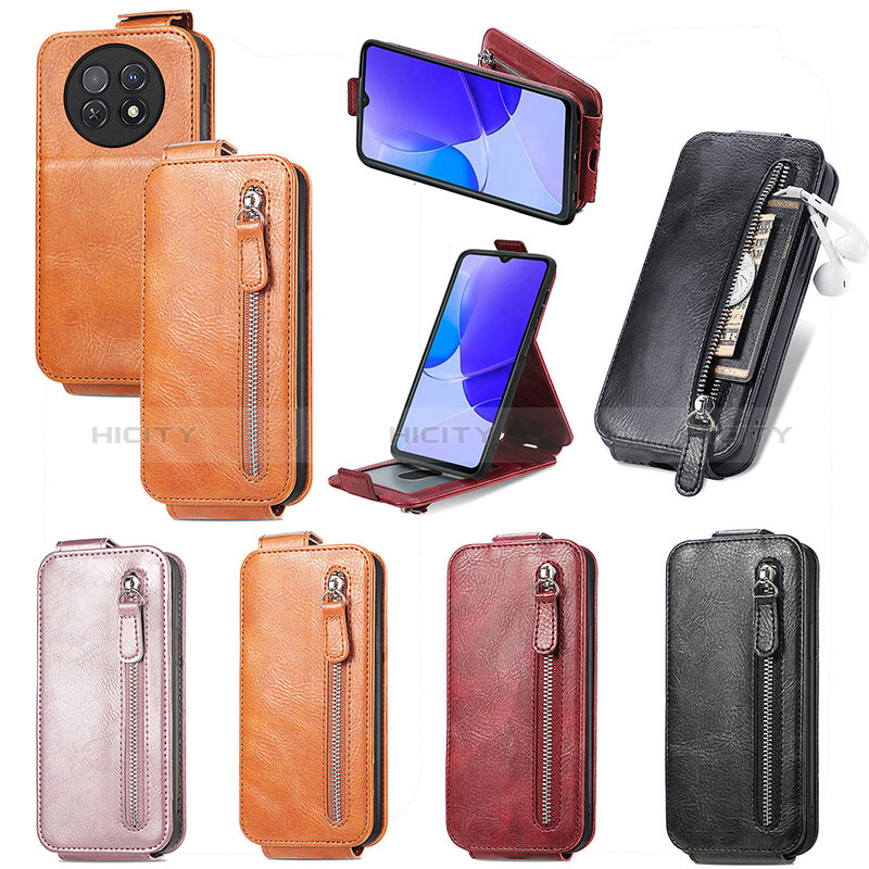 Handytasche Flip Schutzhülle Leder S01D für Huawei Nova Y91 groß