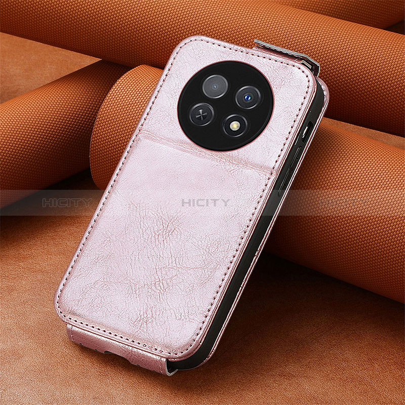 Handytasche Flip Schutzhülle Leder S01D für Huawei Nova Y91 Rosegold