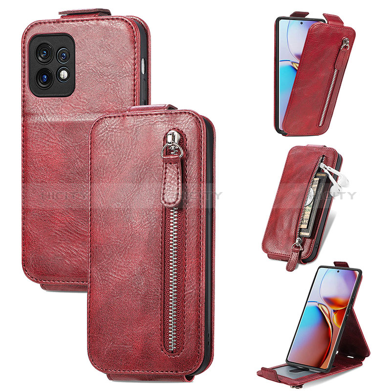 Handytasche Flip Schutzhülle Leder S01D für Motorola Moto Edge 40 Pro 5G