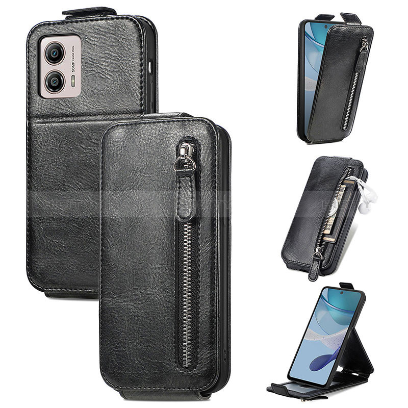 Handytasche Flip Schutzhülle Leder S01D für Motorola Moto G53 5G