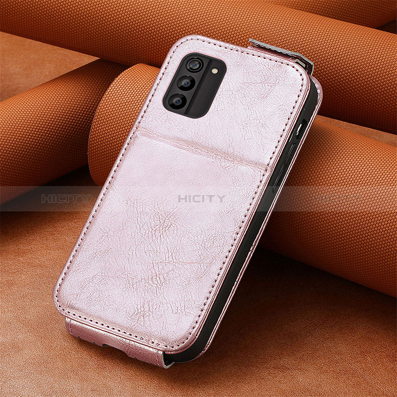 Handytasche Flip Schutzhülle Leder S01D für Nokia G100 Rosegold Plus