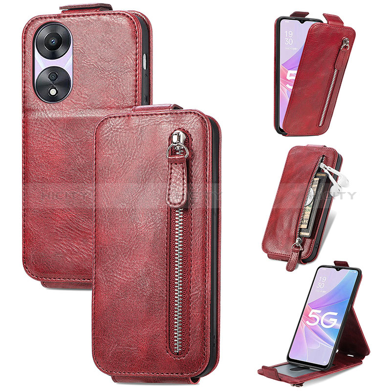 Handytasche Flip Schutzhülle Leder S01D für Oppo A78 5G