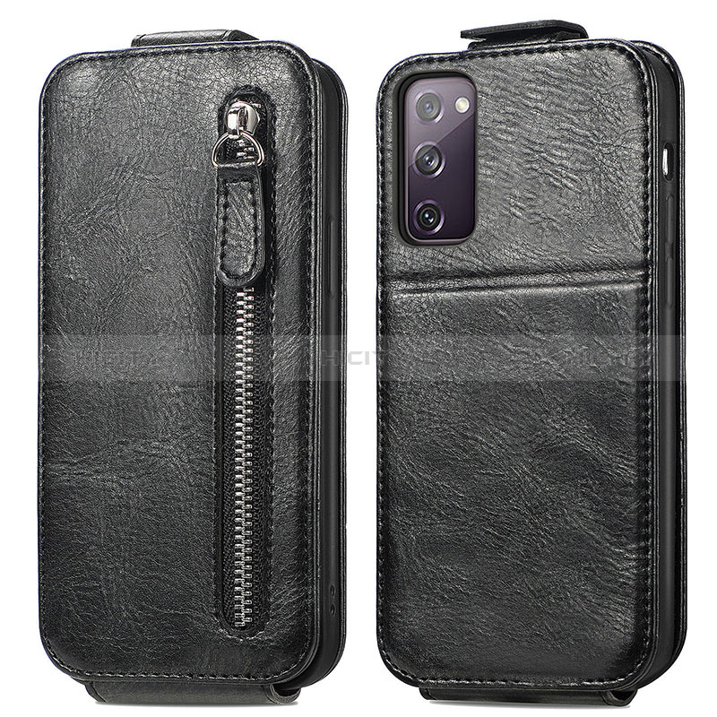 Handytasche Flip Schutzhülle Leder S01D für Samsung Galaxy S20 FE 4G Schwarz Plus