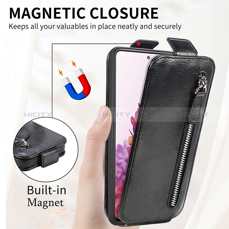 Handytasche Flip Schutzhülle Leder S01D für Samsung Galaxy S20 FE 5G groß