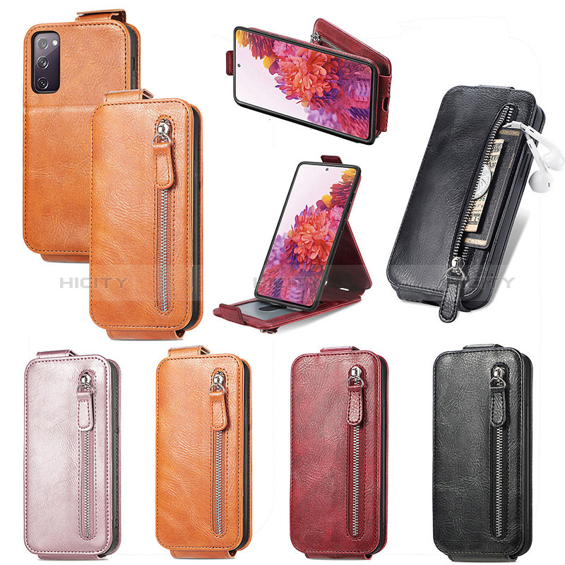 Handytasche Flip Schutzhülle Leder S01D für Samsung Galaxy S20 FE 5G groß