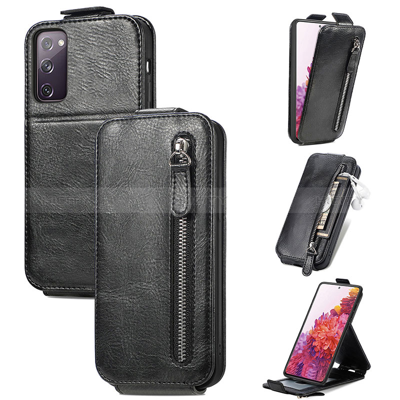 Handytasche Flip Schutzhülle Leder S01D für Samsung Galaxy S20 FE 5G groß