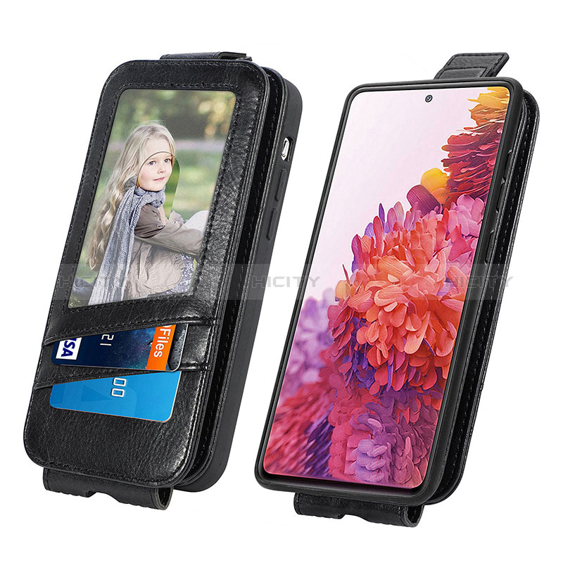 Handytasche Flip Schutzhülle Leder S01D für Samsung Galaxy S20 FE 5G groß