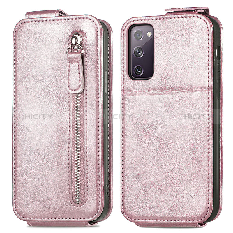 Handytasche Flip Schutzhülle Leder S01D für Samsung Galaxy S20 FE 5G Rosegold Plus