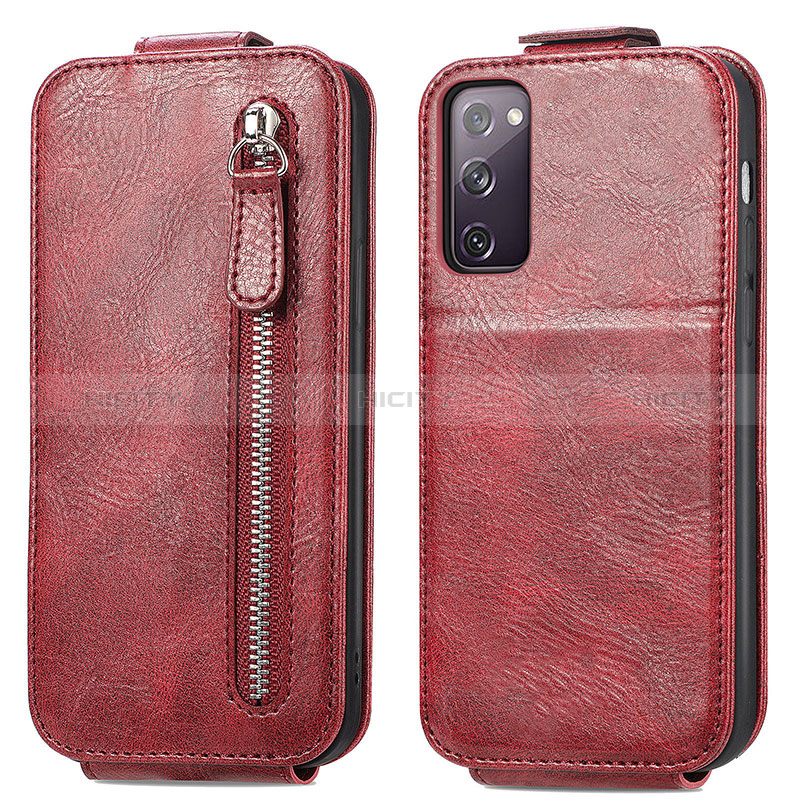 Handytasche Flip Schutzhülle Leder S01D für Samsung Galaxy S20 Lite 5G Rot Plus